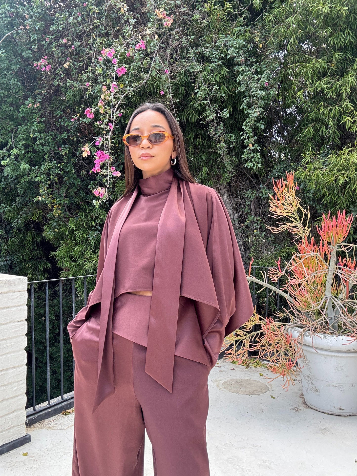 June  - Two toned satin set